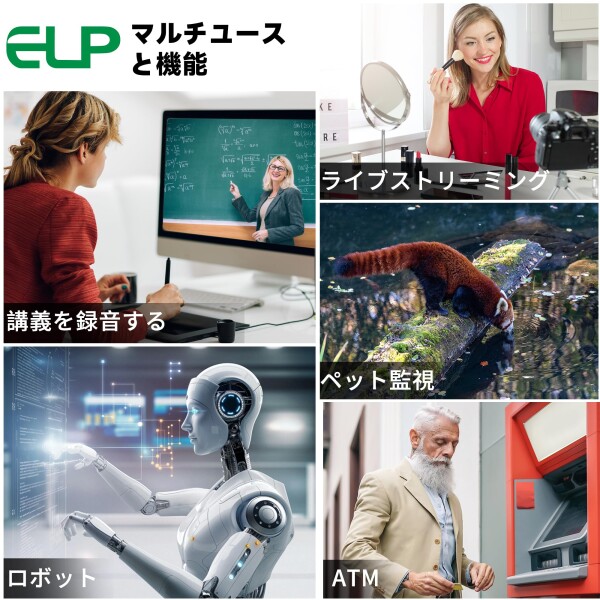 ELP 1080P 120fps マニュアルズームウェブカメラ1200万画素5-50mm可変焦点Webかめらコンピューター用12MP高速UVC USB2.0 PCカメラデスクトップコンピューター用産業用セキュリティカメラ10倍ズーム_8