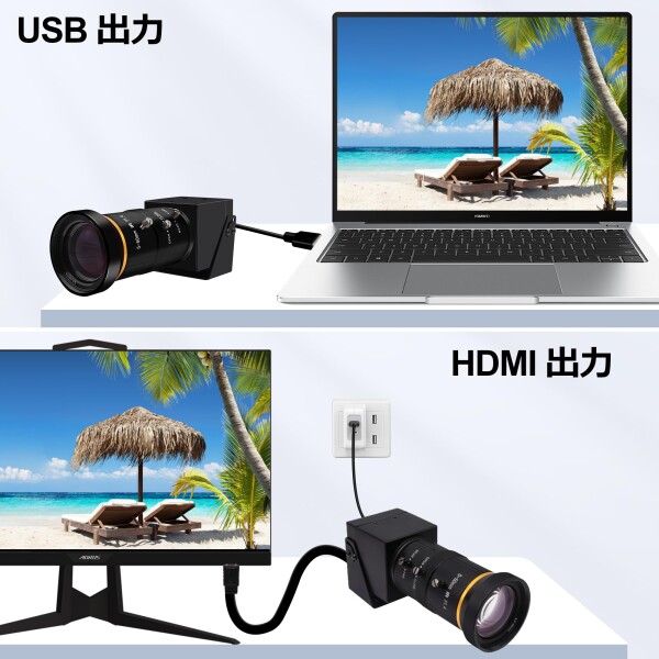 HDMI USB Camera 4K 60FPS ウェブカム USB3.0 10倍光学ズーム 5-50mmマニュアルフォーカスズームカメラ 2倍デジタルズーム ウェブカム パソコンカメラ ストリーミング ウェブカム ビデオ会議/授業_3