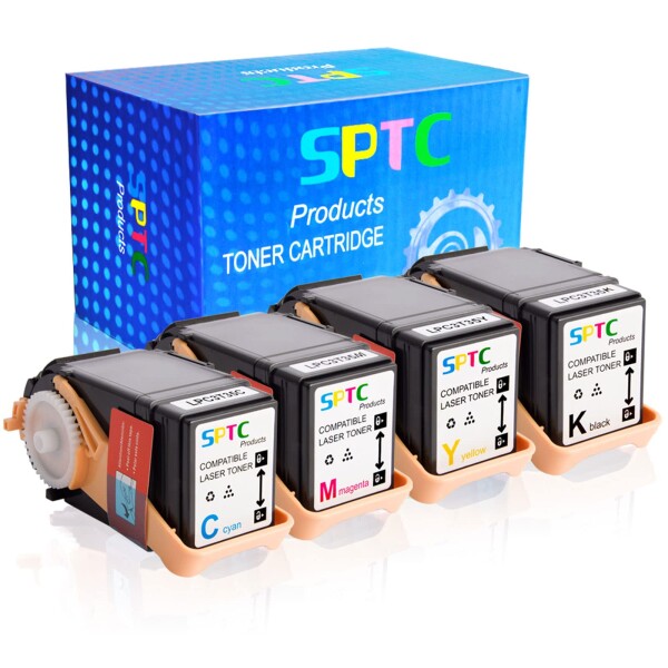 SPTC エプソン用 LPC3T35（4色セット ブラック シアン マゼンタ イエロー） 互換トナーカートリッジ 対応機種：LP-S6160 印刷枚数：ブラック 約 4100枚 カラー 約3700枚
