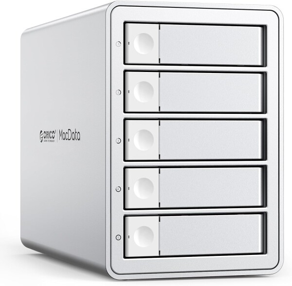 ORICO  HDDケース 5台 22TB*5 USB 3.0 マルチ RAIDモード 2.5/3.5インチ HDD 外付けケース ブラケット付き 冷却ファン搭載 アルミ合金ボディ ハードディスク ベイ UASP対応 150Ｗ内蔵式電源 9958RU3