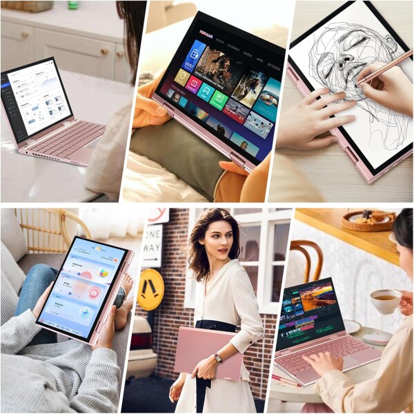 BINTEC2-in-1ノートパソコン Office2024 /10.95インチ 軽量 インテルN95（最大3.4GHz) 12GB DDR5/laptop/2000*1200 タッチパネル/360度回転/指紋認証/Windows11/タブレットPC/バックライト/Wi-Fi5& Bluetooth/初心者向_7