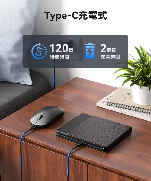 Omikamo キーボード ワイヤレス マウスセット 折りたたみ式 JIS標準日本語配列 Bluetooth＆2.4G接続 無線 軽量 静音 マルチペアリング コンパクト パンタグラフ Bluetooth キーボード マウス Type-C_3