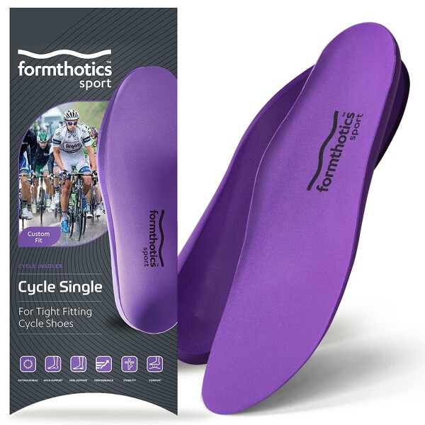 Formthotics サイクリング用 スポーツインソール 超軽量 衝撃吸収 自転車 Cycle Single XL Purple