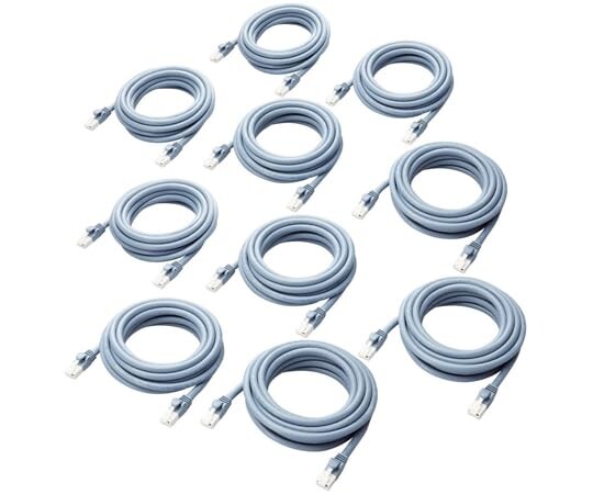 エレコム(ELECOM) LANケーブル CAT6A対応 EU RoHS指令準拠 爪折れ防止 簡易パッケージ仕様 3m ブルー 10個セット LD-GPAT/BU3/RS1