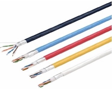 冨士電線 Cat5e STPケーブル（200m巻） FS-TPCC5 0.5mm x 4P 薄青