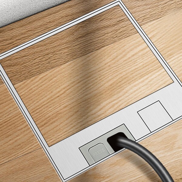 Asixxsix 埋め込み式床アウトレット、デュアル3プロングアウトレットUSB AUSB Cポートを備えた埋め込み床電気アウトレットキット、カーペットタイル用のウォータープルーフレセプタクル_2