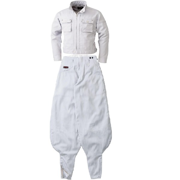 (寅壱) 寅一/7160シリーズ 上下セットブルゾン×超超ロング (7160s124418) 作業着 作業服 ニッカポッカ 寅一 鳶服 3L×W100cm 37：シルバー