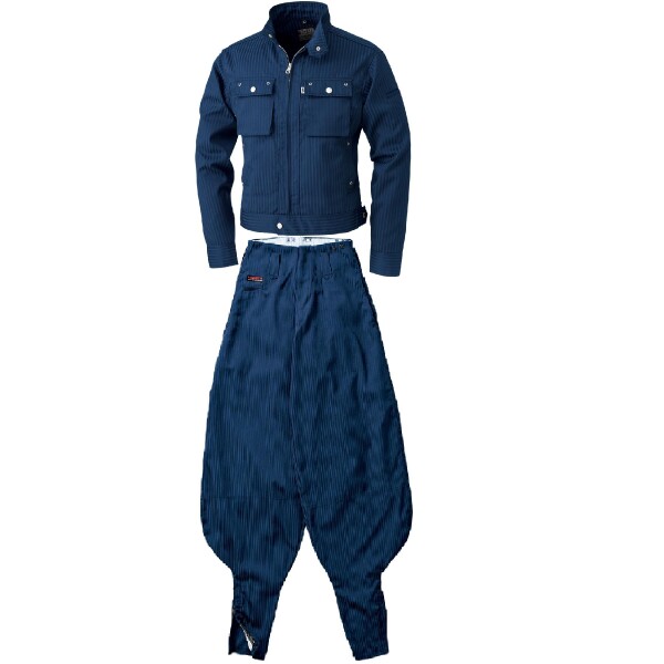 (寅壱) 寅一/7160シリーズ 上下セットブルゾン×超超ロング (7160s124418) 作業着 作業服 ニッカポッカ 寅一 鳶服 3L×W95cm 14：濃コン