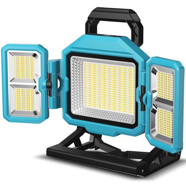 TENKOO&amp;YOU 投光器 充電式 led 作業灯 500W 55000LM 屋外照明 三面発光 超高輝 36000mAH大容量 多色切替 無段階調光 ワークライト 4つ点灯モード 防水 便携式 キャンプ アウトドア 常備灯/登山/夜釣