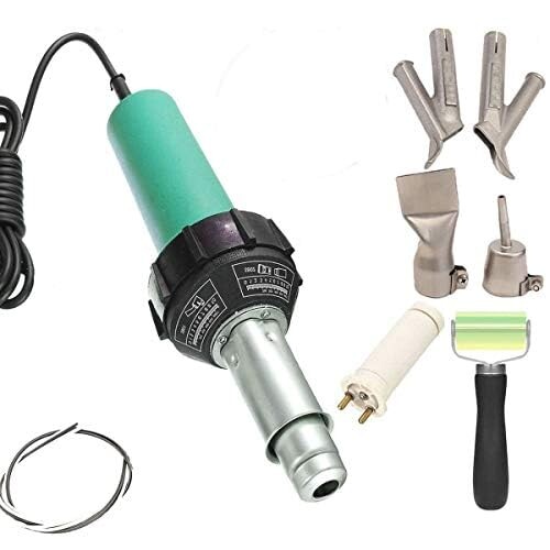 H&amp;Bツール 1400W 溶着熱風機 ヒートガン ホットエアーガン 熱風溶接機 ヒーティングガン ヒーティングツール 内装用 手持ち 静電気防止設計 携帯型 スピードノズル ポータブル ミニ 温度