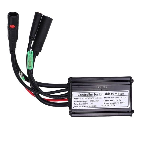 Jiawu エレクトリックバイクコントローラー、36V 48V 250W 350WブラシレスDCモーターコントローラー、正弦波アルミニウムアロイEバイクスピードコントローラーキット、KTメーターでの作業