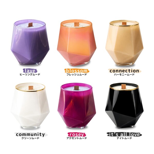 No Label Candle Company アロマキャンドル -community- 510g（約100時間） ココナッツソイワックス 木芯（ウッドウィック） ムスク サンダルウッド マホガニーシア 天然植物由来 ギフト・インテリ_7