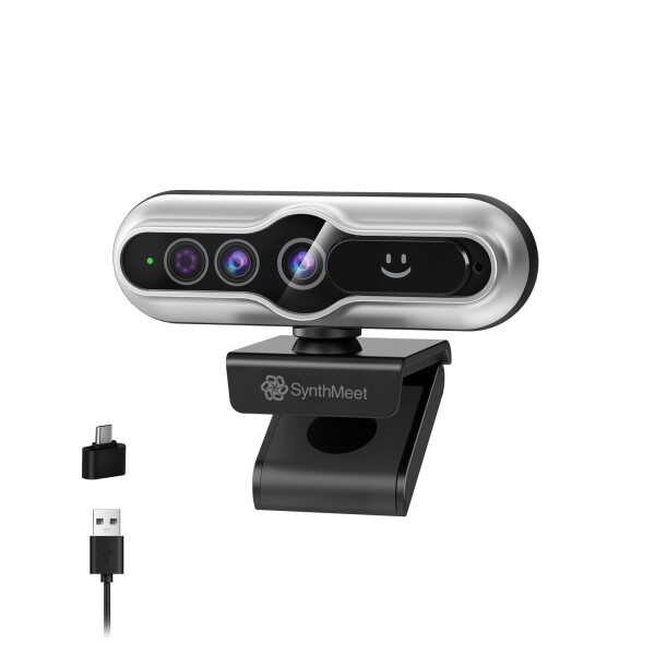 2K Windows Hello ウェブカメラ、Windows Hello 顔認識カメラ、会議やビデオ通話用の 2K USB ウェブカメラ、ノイズ低減マイク、自動光補正、84° 広視野角、スライド式プライバシーカバー、Microsof