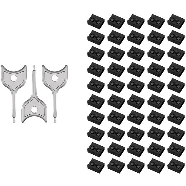 USB-Aポートブロッカー- 取り外し可能なType-Aデータ保護 - ノートパソコン、PC、ゲーム機器用防塵・防湿シールド＆不正操作防止 (ブラック, 50+3) 7,332円
