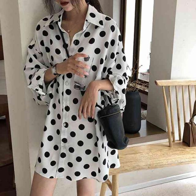 送料無料 L 5lサイズ シャツ ブラウス レディース ドット柄 水玉柄 長袖シャツ 長袖 ドット柄シャツ 大きサイズ 春シャの通販はau Pay マーケット ｓｕｎｆｌｏｗｅｒ