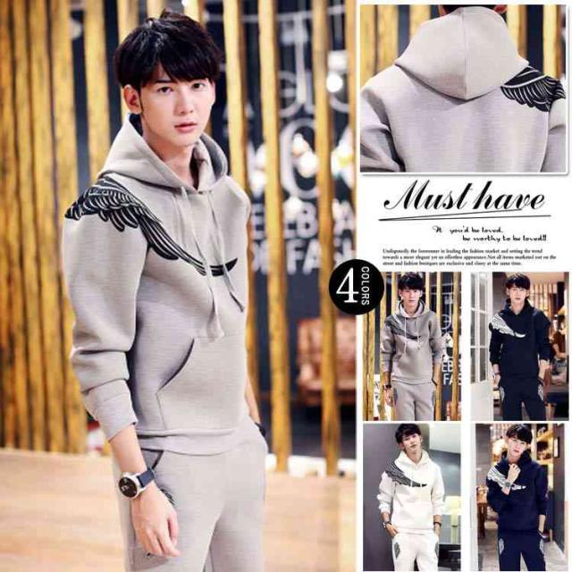 スウェットセットアップ メンズ 上下セット トレーナー パーカー プルオーバー プリント 羽 翼柄 ロングパンツ スポーティー の通販はau Pay マーケット ｓｕｎｆｌｏｗｅｒ