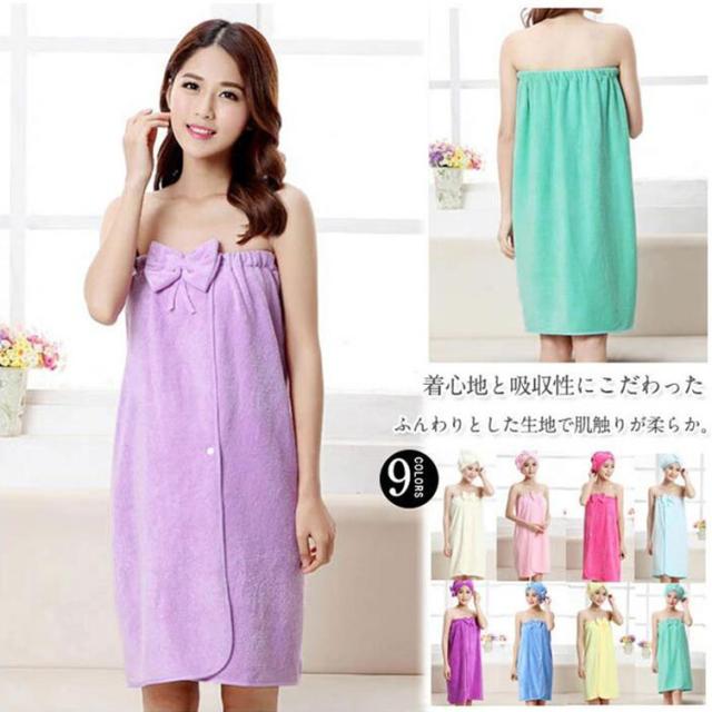 バスローブ 着るバスタオル リボン付 レディース 肌触りがよい バスワンピース 吸水速乾 ルームウエア パジャマ 部屋着 フィッの通販はau Pay マーケット ｓｕｎｆｌｏｗｅｒ