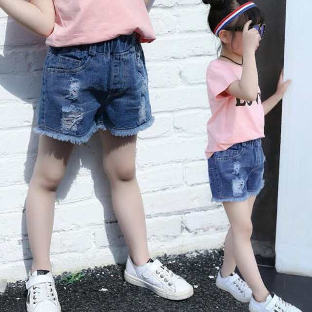 パンツ 子供服 女の子 ガールズ ジュニア デニムパンツ ショートパンツ ショートデニム ダメージデニム ジーンズ ジーパン ハの通販はau Pay マーケット ｓｕｎｆｌｏｗｅｒ