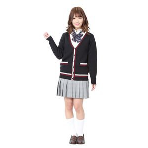 送料無料 制服 コスプレ衣装 カーディガン ライン ブラック Llサイズ アクリル Teensever イベント パーティー ホビー エの通販はau Wowma イーグルアイau Wowma 店