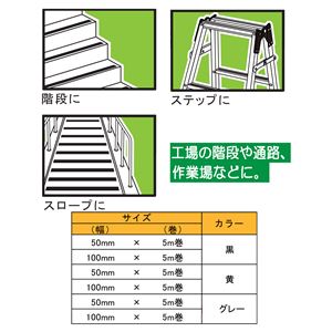 送料無料 屋外用 滑り止めテープ グレー 50mm 5m 防滑仕様 すべらんテープ ステップ 階段 スロープ スポーツ レジャー Diyの通販はau Pay マーケット イーグルアイau Wowma 店