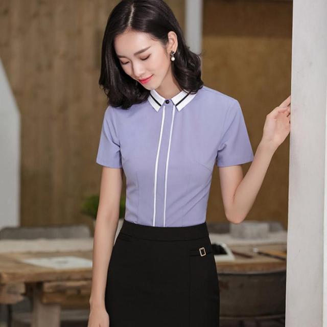 送料無料 半袖シャツ ビジネス ブラウス オフィス ワイシャツ 半袖 レディース ワイシャツ 夏 半袖ブラウス Yシャツ 前立ての通販はau Pay マーケット 華やか