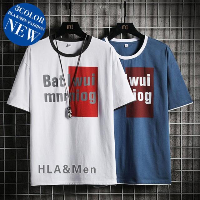 プリントtシャツ 半袖 メンズ Tシャツ 英字 カットソー 切り替え クルーネック トップス 夏 カジュアルの通販はau Pay マーケット ブリッジブリッジ