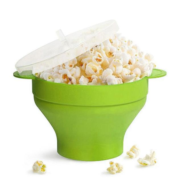 電子レンジ用ポップコーンメーカーポップコーン折りたたみ式シリコンボウルコンテナグリーンの通販はau Pay マーケット ブリッジブリッジ