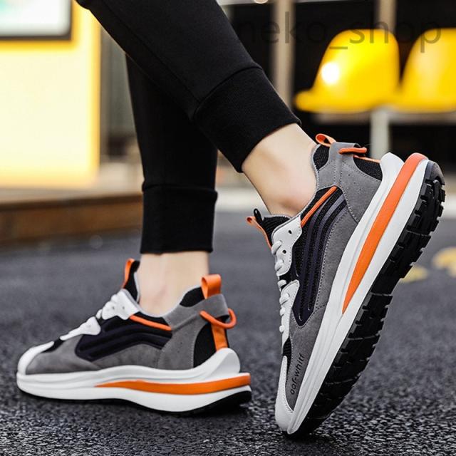 3色 スニーカー メンズ 靴 レースアップシューズ ローカット 厚底 ウォーキングシューズ ランニング スポーツ カジュアル 運動着 ジョギの通販はau Pay マーケット ブリッジブリッジ