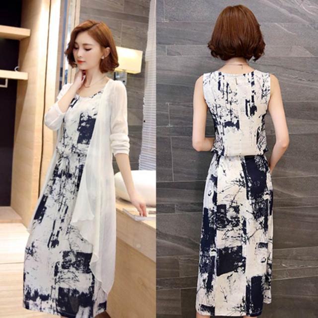 ノースリーブ ワンピース ミモレ丈 カーディガン カーデ セット Aライン ワンピース リネンワンピース レディース 綿麻 ワンピース ミモの通販はau Pay マーケット 華やか