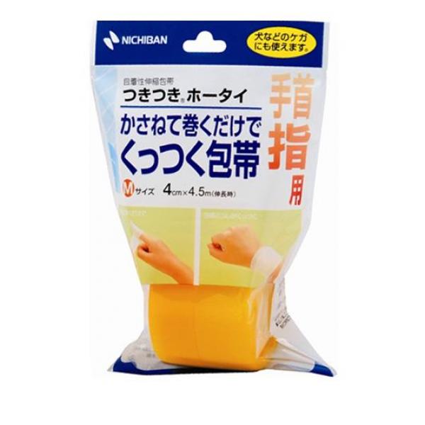 クーポン有 ニチバン 自着性伸縮包帯 つきつきホータイ Mサイズ 4cm× 4.5m(定形外郵便での配送)