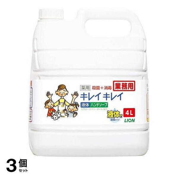 3個セット クーポン有 キレイキレイ 薬用液体ハンドソープ 4000mL ((4L) 業務用)