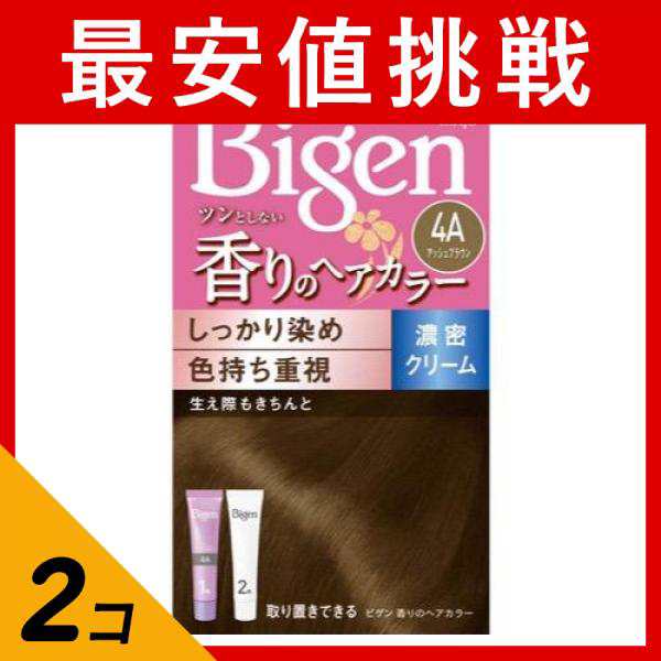 2個セットビゲン 香りのヘアカラー クリーム 4A アッシュブラウン [1剤40g+2剤40g] 1個｜au PAY マーケット