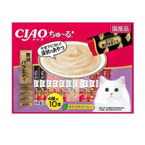 いなば CIAOちゅ～る(チャオちゅーる) 猫用 贅沢バラエティ 14g (×40本)≪宅配便での配送≫の通販はau PAY マーケット -  通販できるみんなのお薬