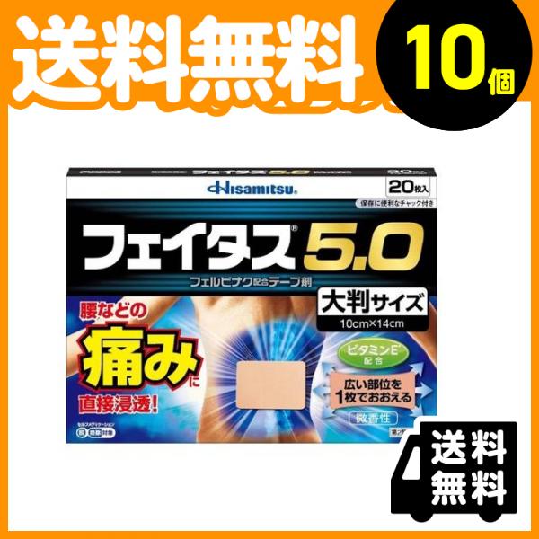 第２類医薬品 10個セットフェイタス5.0 大判サイズ 20枚≪宅配便での配送≫の通販は