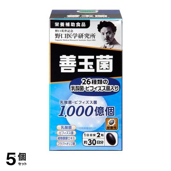 5個セット クーポン有 野口医学研究所 善玉菌 60粒 (約30日分)
