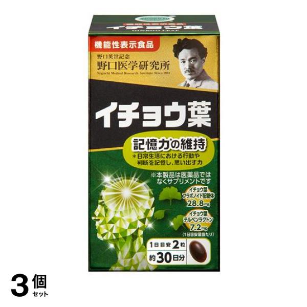 3個セット クーポン有 野口医学研究所 イチョウ葉 60粒 (約30日分)