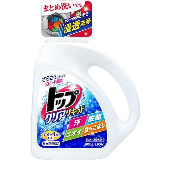 クーポン有 トップ クリアリキッド 液体 洗濯洗剤 900g (本体)