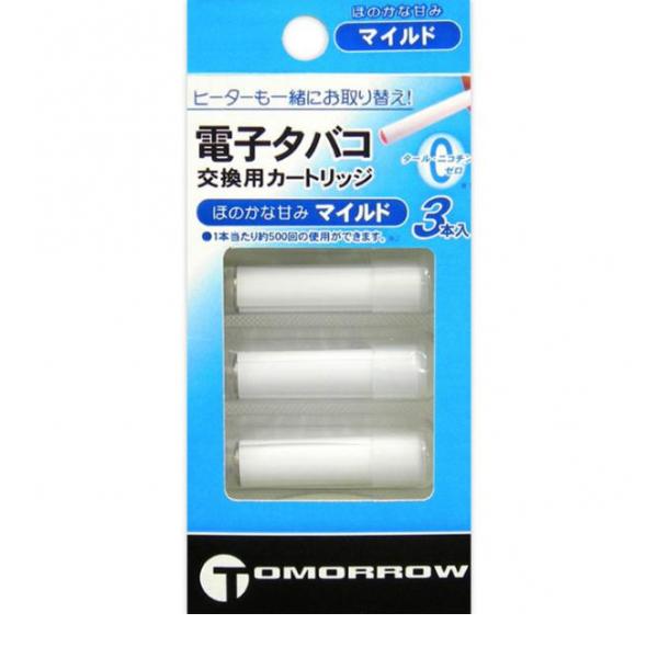トップランド トゥモローマイルド 電子タバコ 交換用 カートリッジ 3本入(定形外郵便での配送)