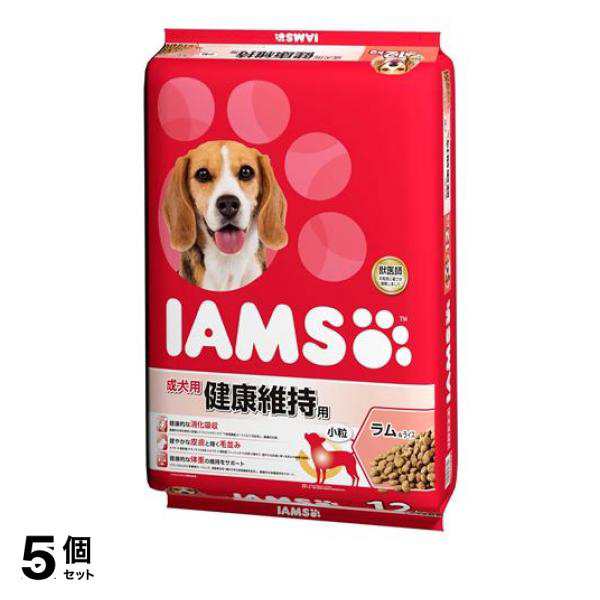 5個セット クーポン有 アイムス(IAMS) ドッグフード 成犬用 健康維持用 ラム＆ライス 小粒 12kg