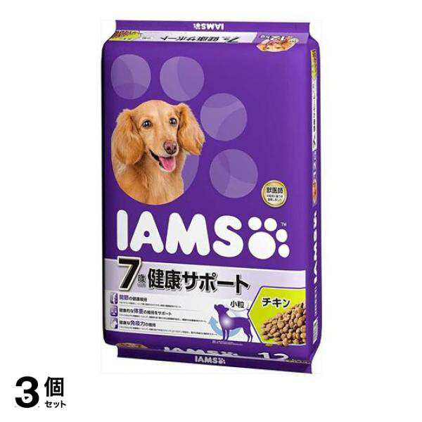 3個セット クーポン有 アイムス(IAMS) ドッグフード 7歳以上用 健康サポート チキン 小粒 12kg