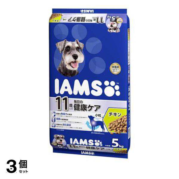 3個セット クーポン有 アイムス(IAMS) ドッグフード 11歳以上用 毎日の健康ケア チキン 小粒 5kg