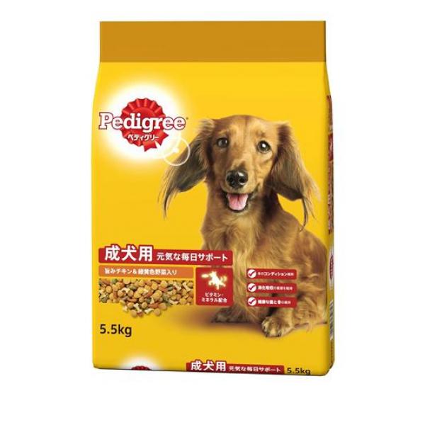 クーポン有 Pedigree(ペディグリー) ドライ 成犬用 旨みチキン＆緑黄色野菜入り 5.5kg