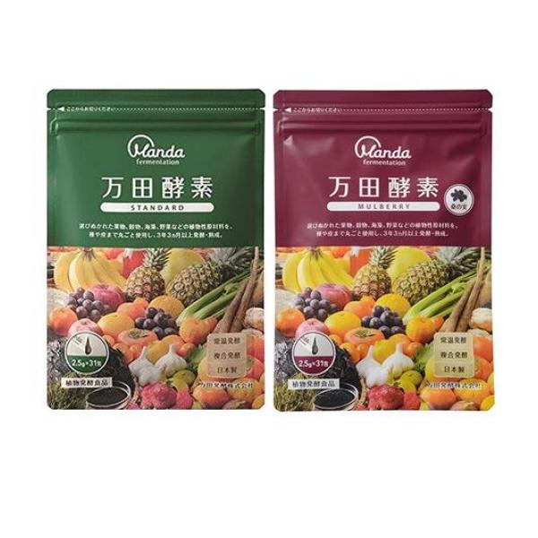 クーポン有 万田酵素 STANDARD(スタンダード) ペースト(分包)タイプ 31包 (＆MULBERRY(マルベリー) ペースト(分包)タイプ 31包)