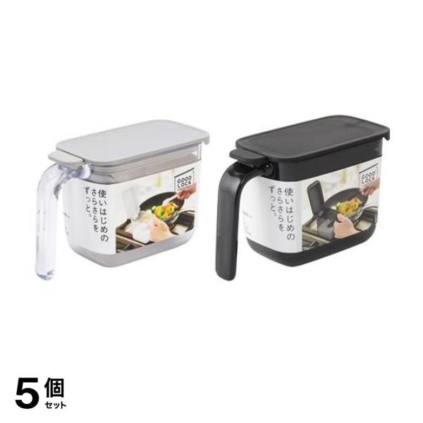 5個セット クーポン有 マーナ 調味料ポット グレー (K-736GY) ＆ブラック (K-736BK) 各370mL