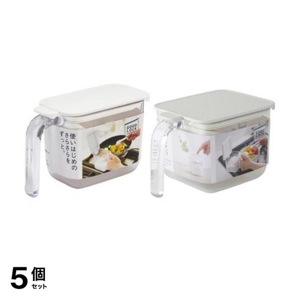 5個セット クーポン有 マーナ 調味料ポット ホワイト (K-736W) 370mL ＆ワイド ホワイト (K-775W) 600mL