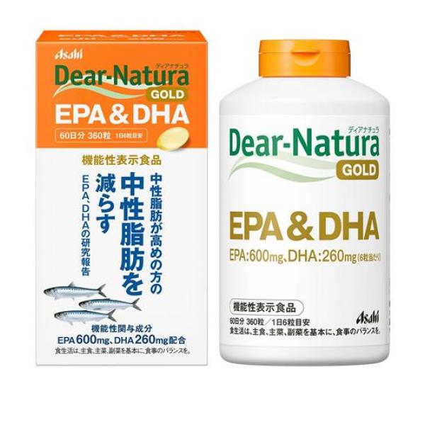 クーポン有 サプリメント DHA EPA サプリ アサヒ Dear-Natura GOLD ディアナチュラゴールド EPA＆DHA 360粒 60日分