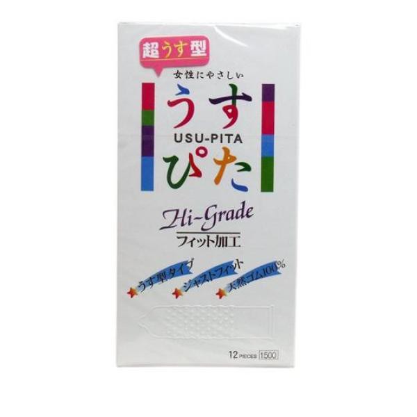コンドーム うすい 超うす型 スキン 避妊具 ジャパンメディカル うすぴた1500 12個≪定形外郵便での配送≫ ✨オンラインストア販売店✨  医療・介護・医薬品