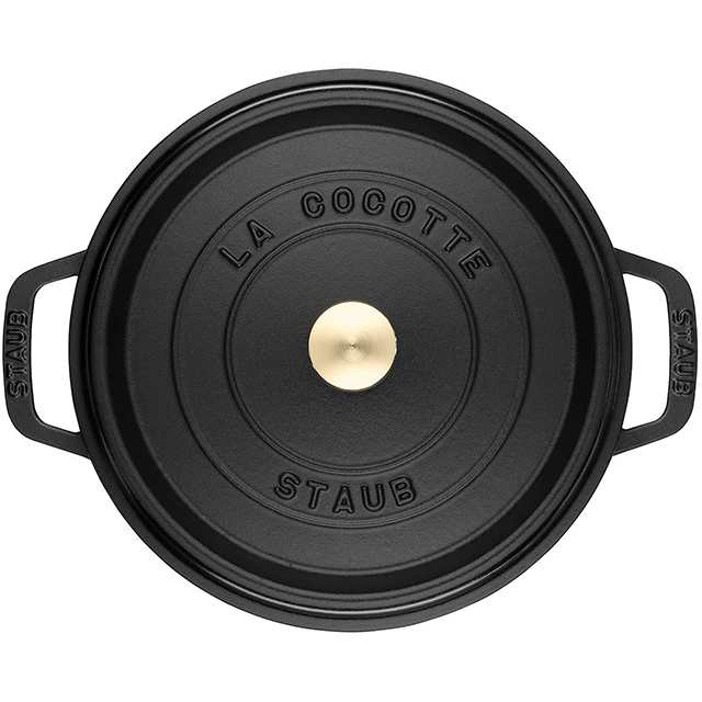 staub ストウブ 鍋 ホーロー鍋 両手鍋 ココット ラウンド 24cm 日本正規販売品 鋳物 ホーロー IH可｜au PAY マーケット