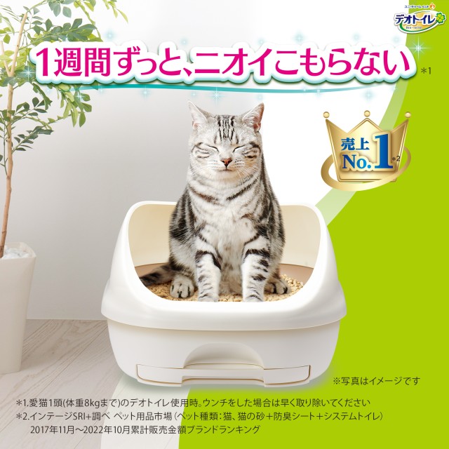 3種類から1種類選択] デオトイレ 複数ねこ用消臭・抗菌シート 16