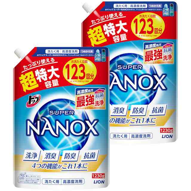 洗濯洗剤 トップ スーパー ナノックス (NANOX) 詰め替え 大容量 超特大